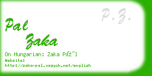 pal zaka business card